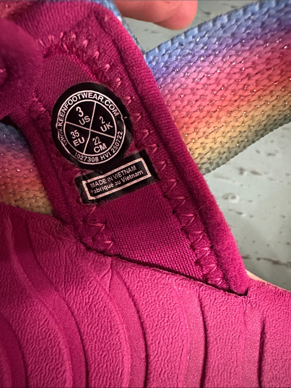 Keen Kids Rainbow Multi-Color & Pink Strappy Sandals - Picture 5 of 5